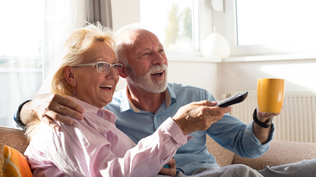 couple watching tv