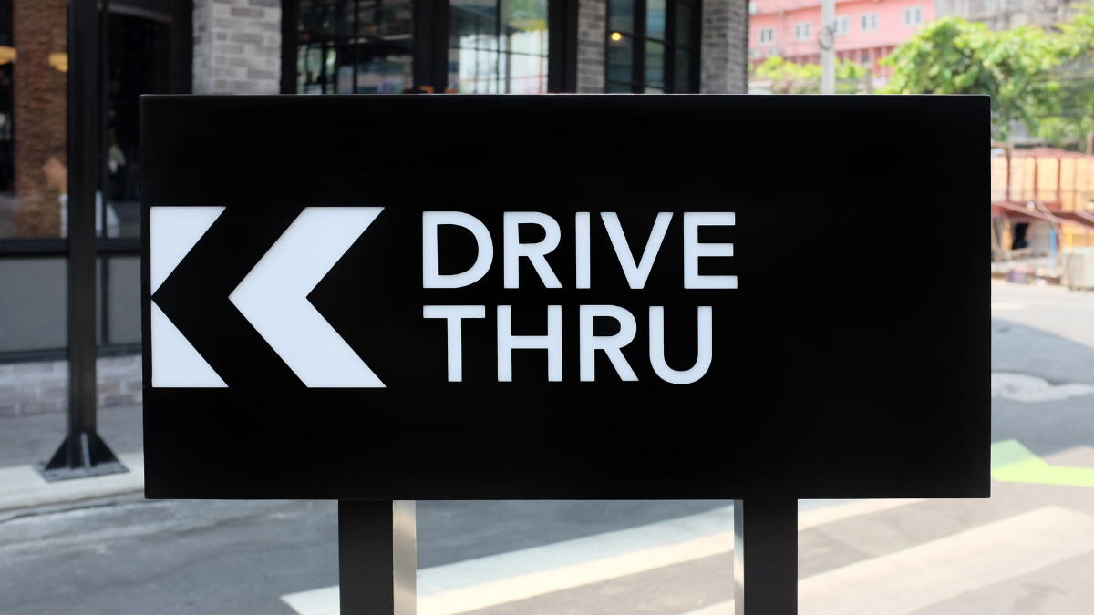 drive thru sign