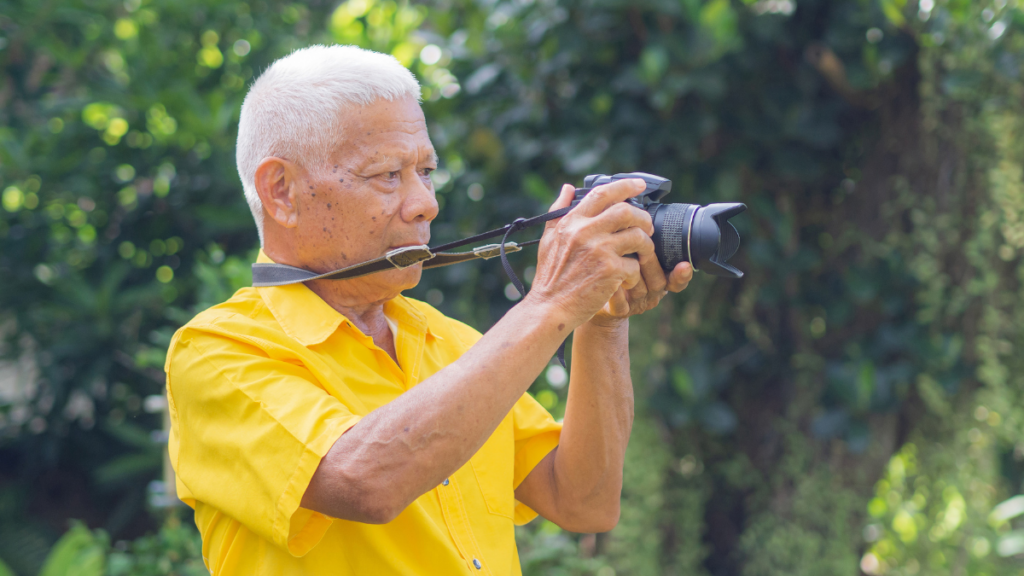 man taking photo