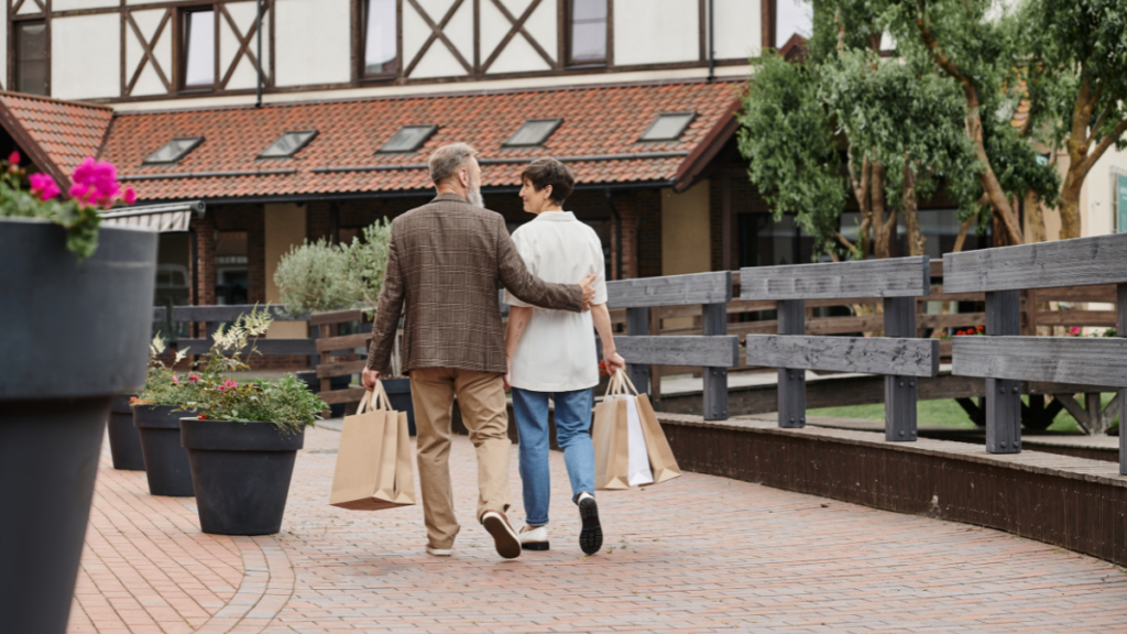 older couple shopping