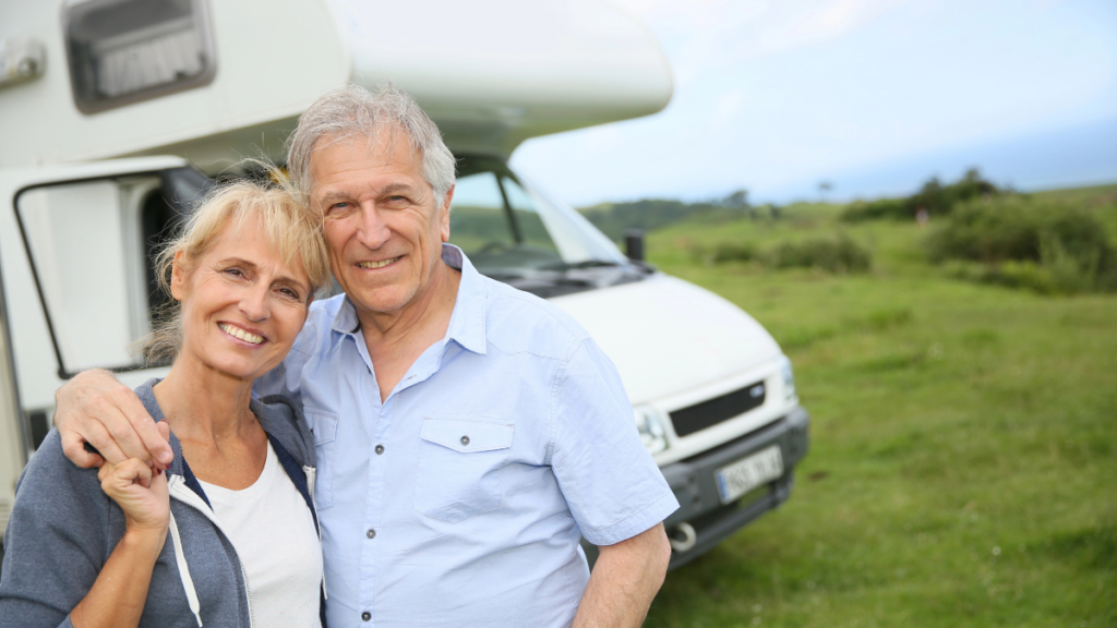 older couple with RV