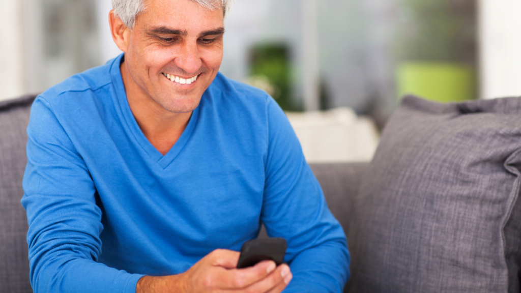 older gentleman on phone