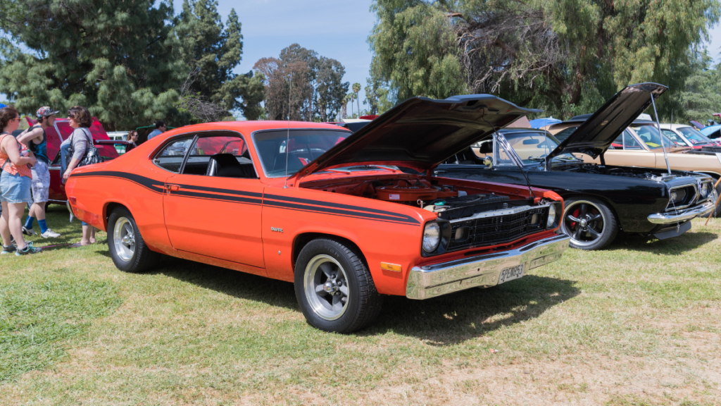 plymouth duster on display