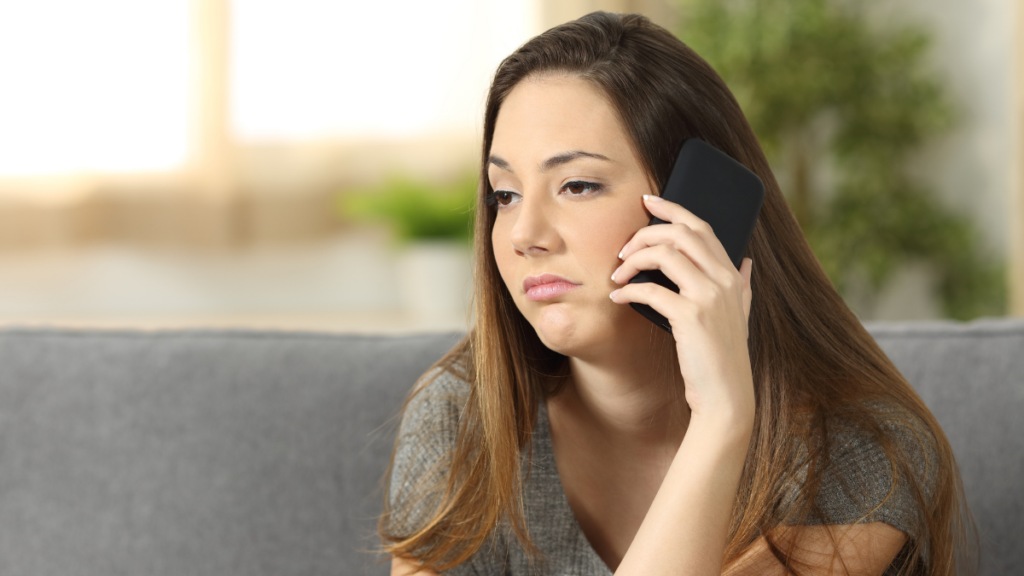 Bored Woman Talk Phone