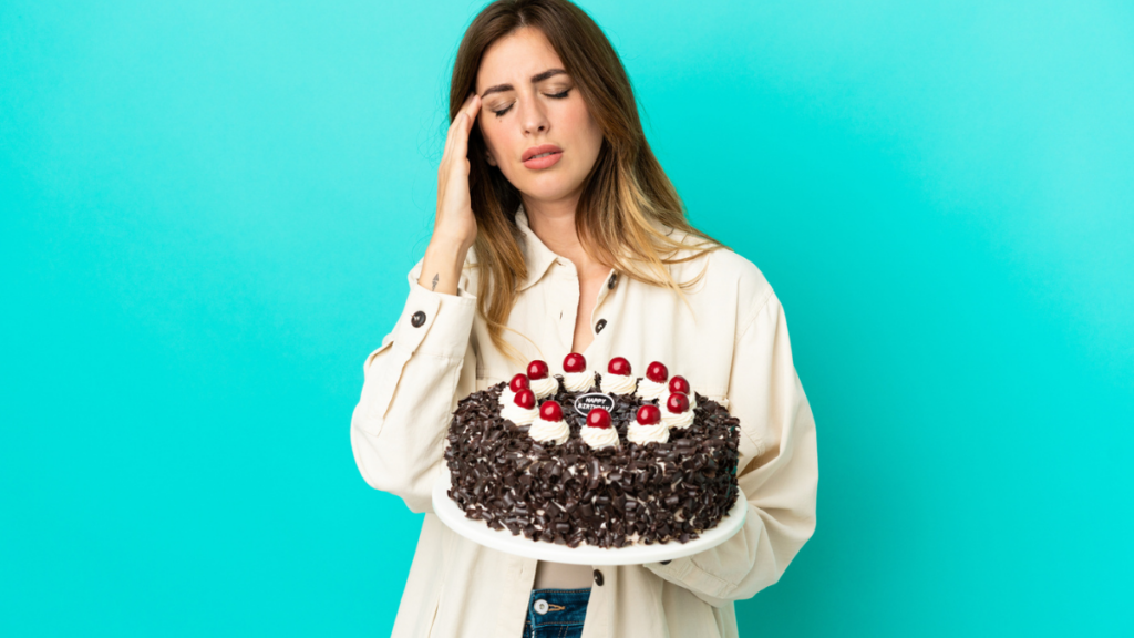 Cake Food Annoyed Woman