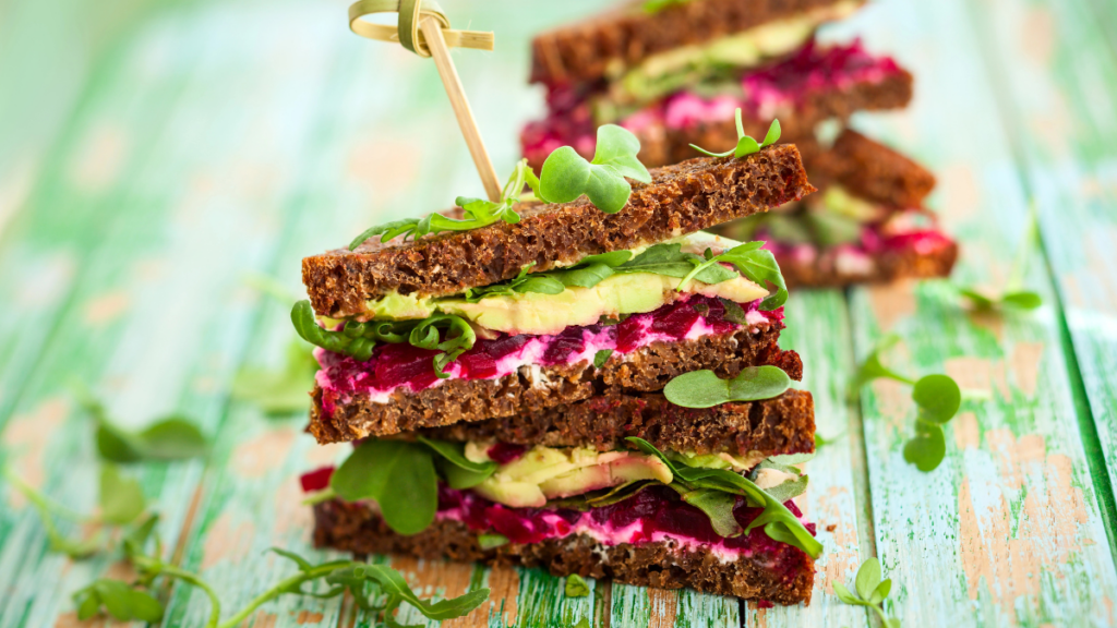 beet avocado sandwich