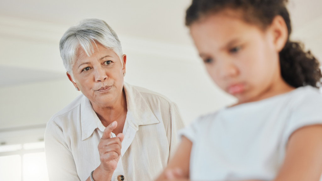 grandmother being rude to girl 