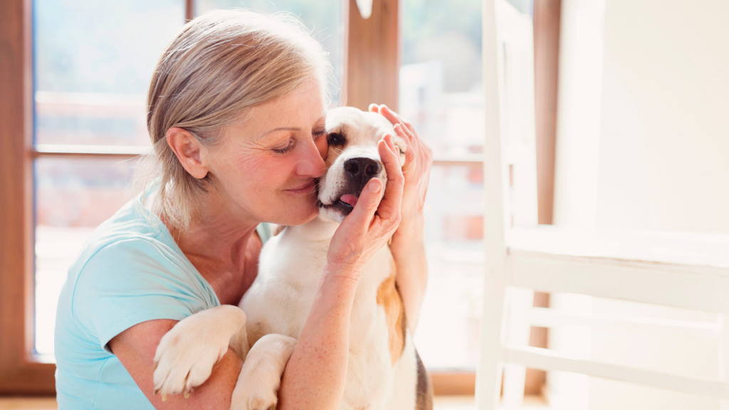 lady with dog