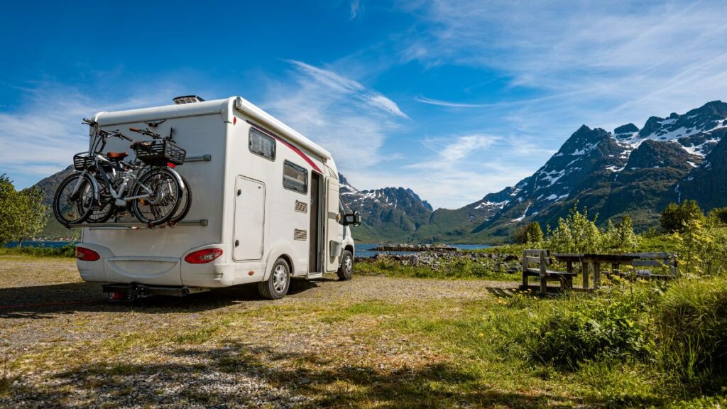 rv at campsite