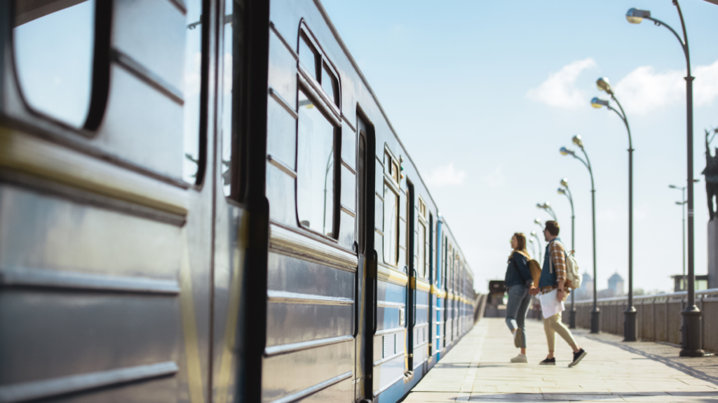 train with passengers