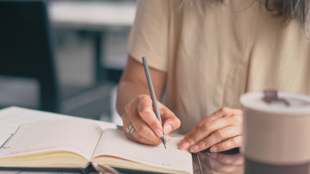 woman writing