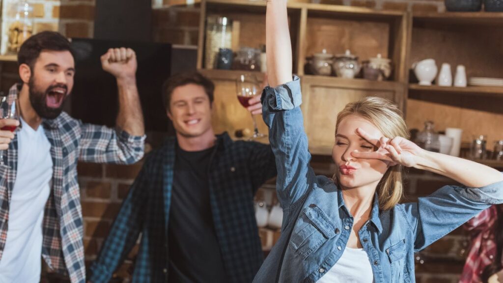 young people partying