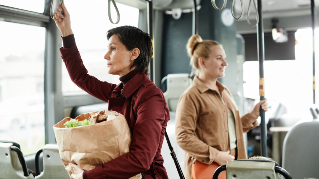 Bus Food Woman