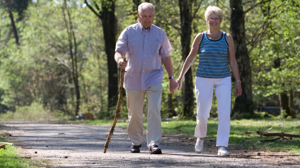 Elderly Couple Hiking