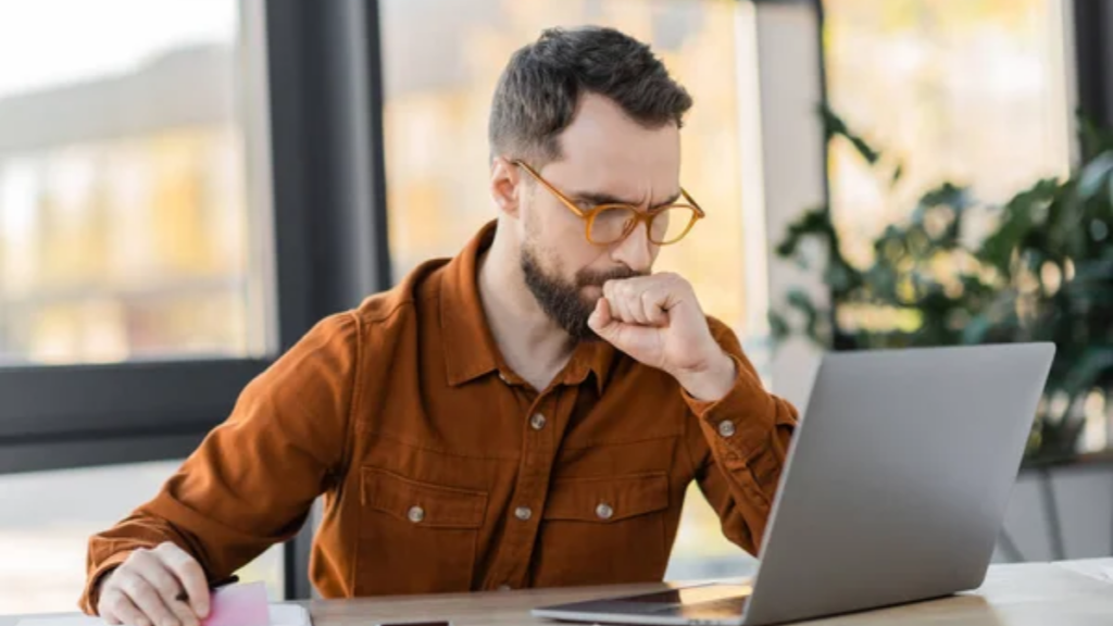 Man Solving Problem Computer