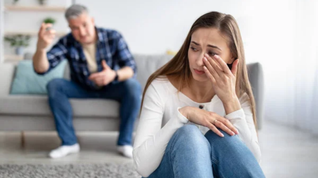 Man Yelling Woman Crying