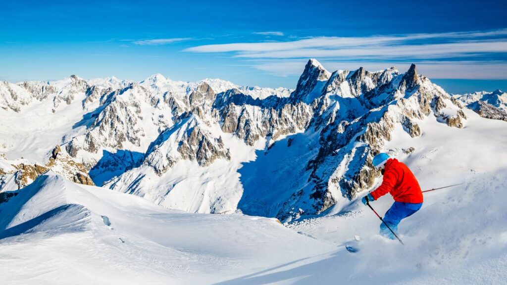  Skiing in Chamonix France