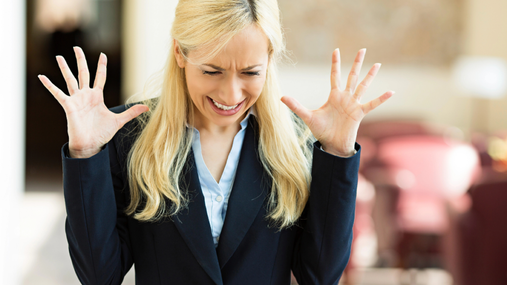 Woman Upset Concentrate