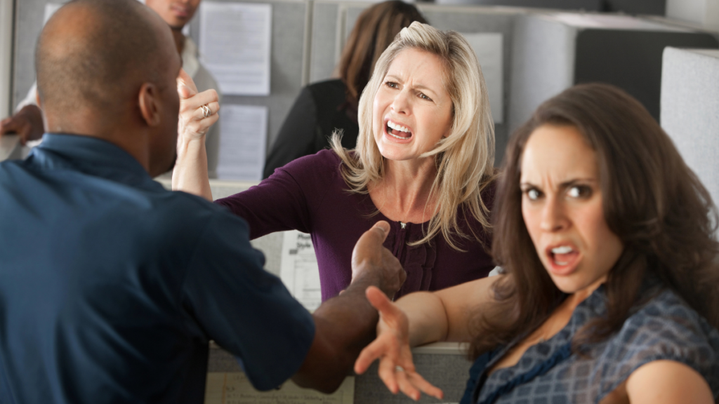 Woman Upset Office