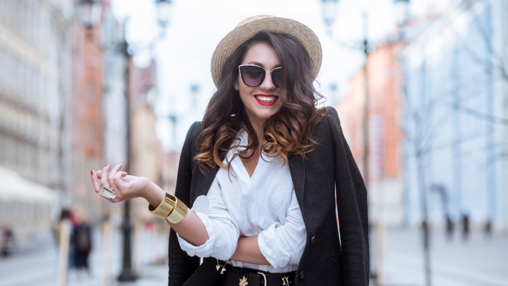 black and white outfit