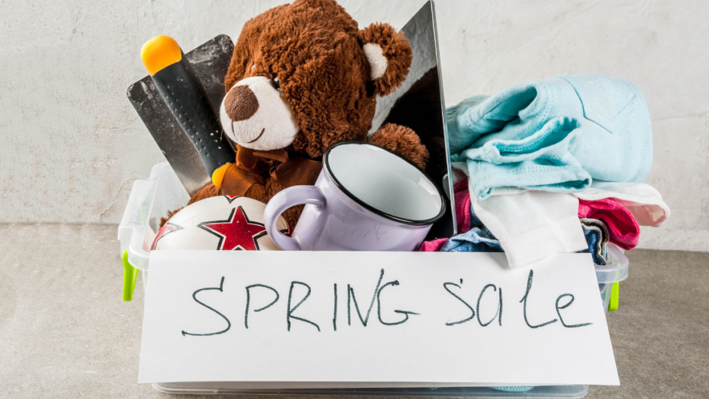 box with spring sale on it 