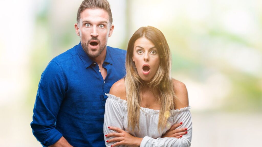 couple looking surprised