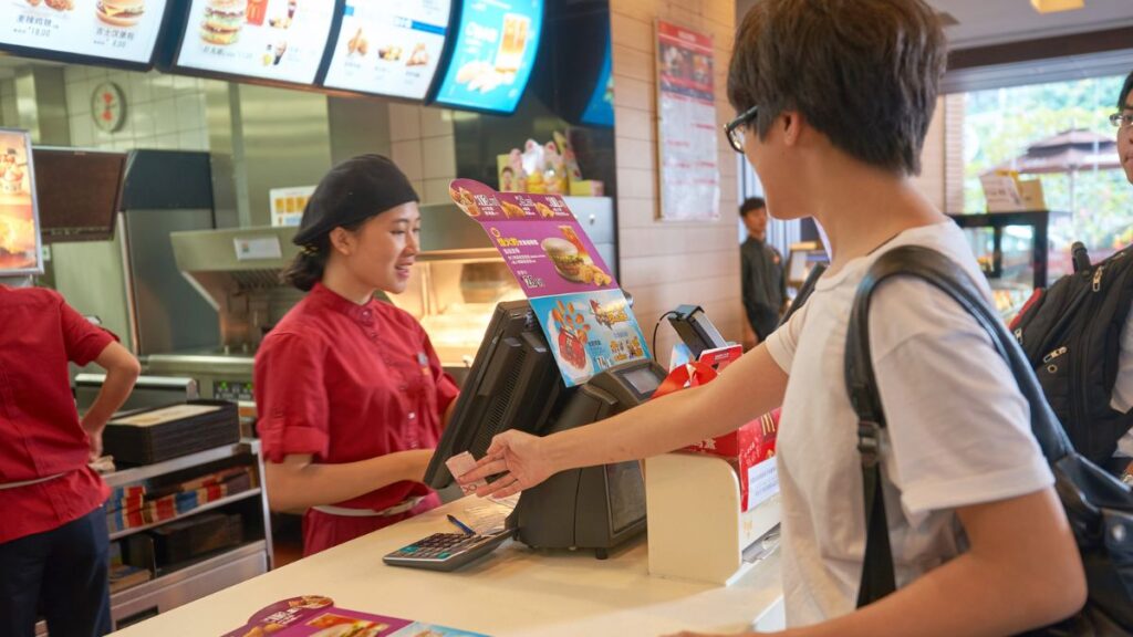 fast food counter