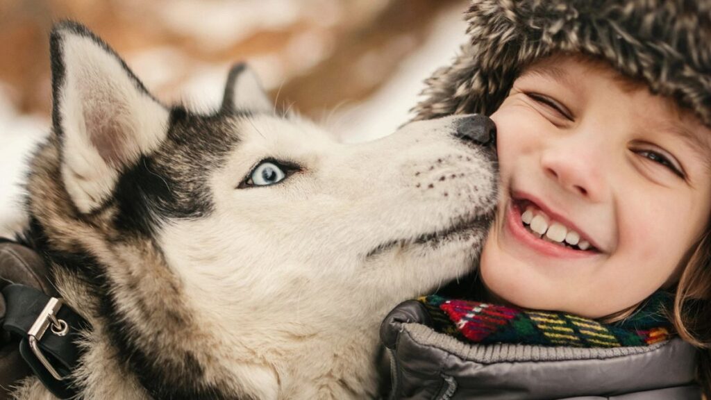 girl with dog