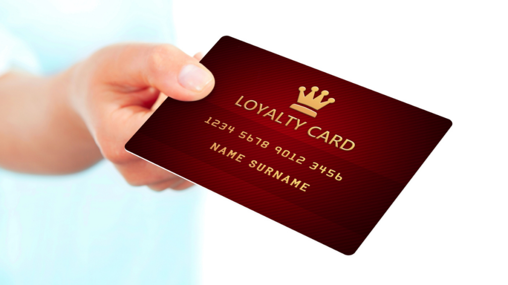 hand holding loyalty card