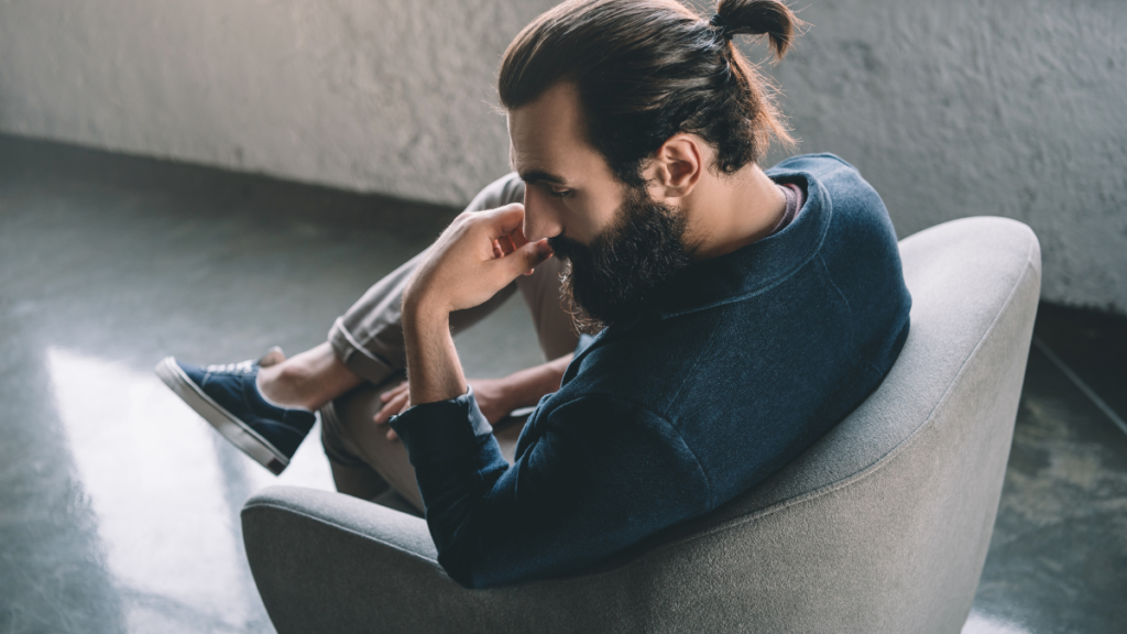 man bun on businessman