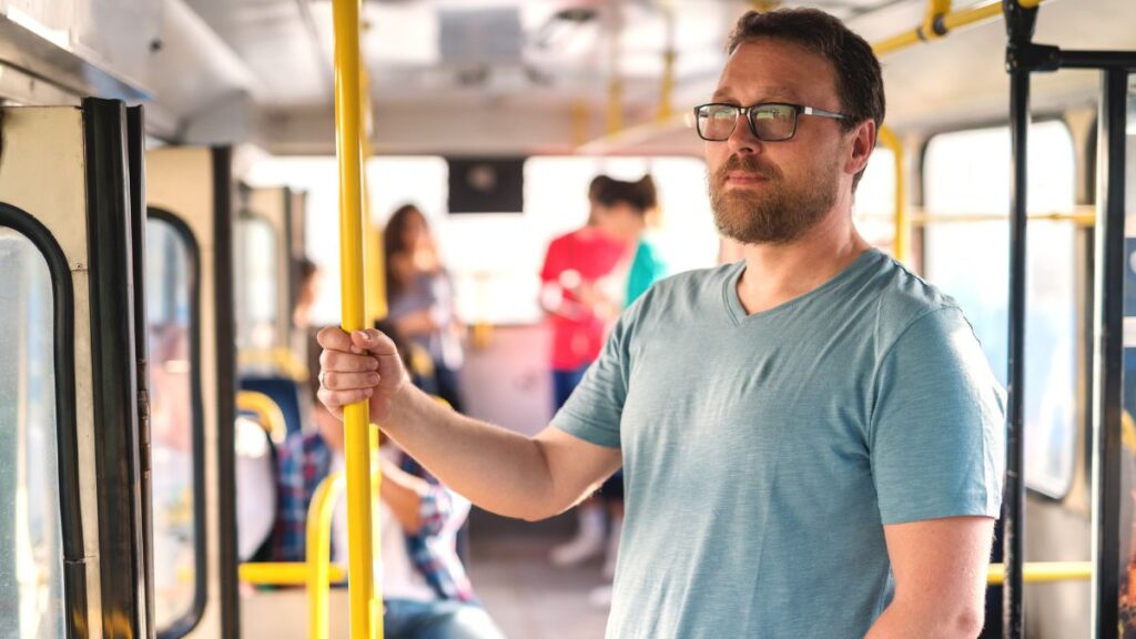 man on subway