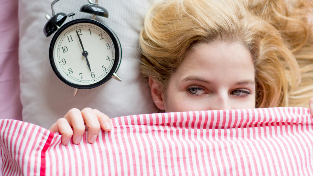 woman with alarm clock