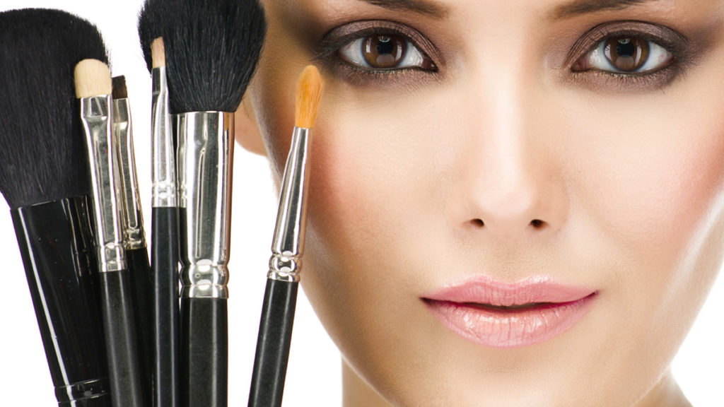 woman with make up brushes