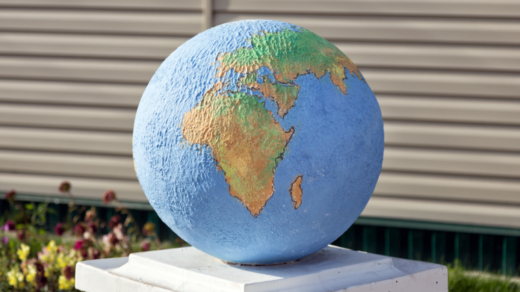 Globe World Sculpture