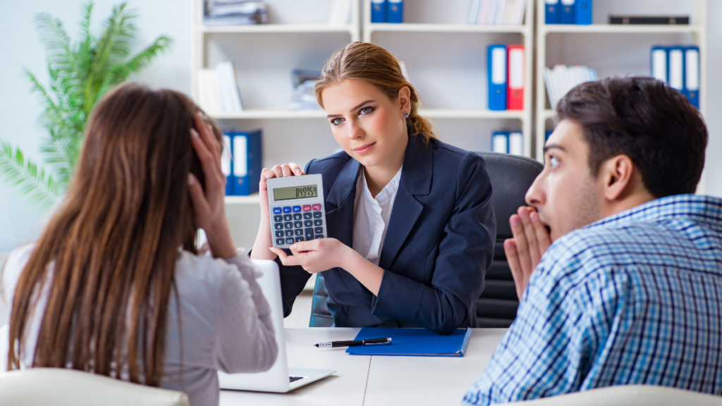 Man Woman Scared Finances Debt