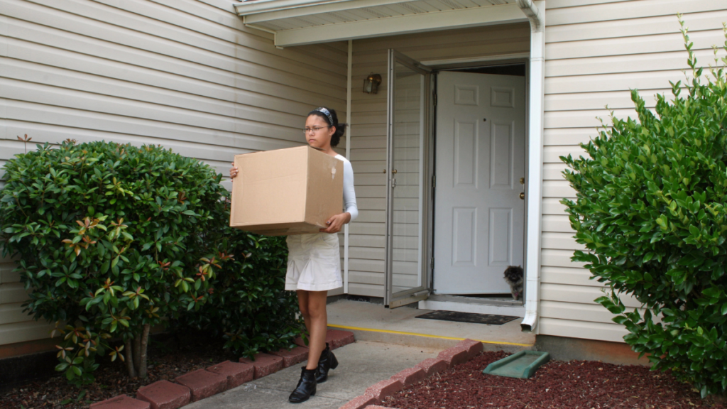 Woman Cleaning Clutter