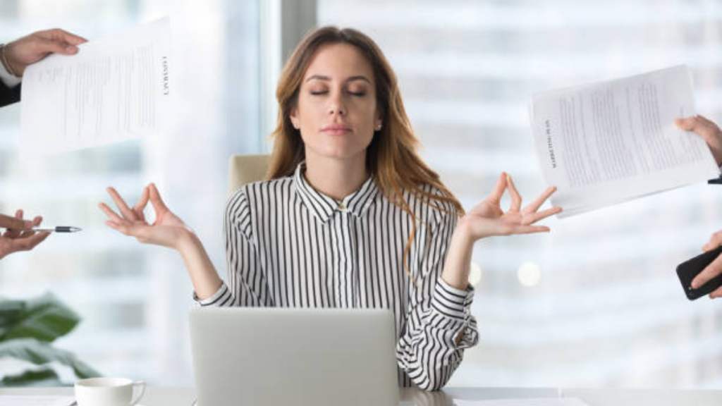 Woman Desk Work Computer