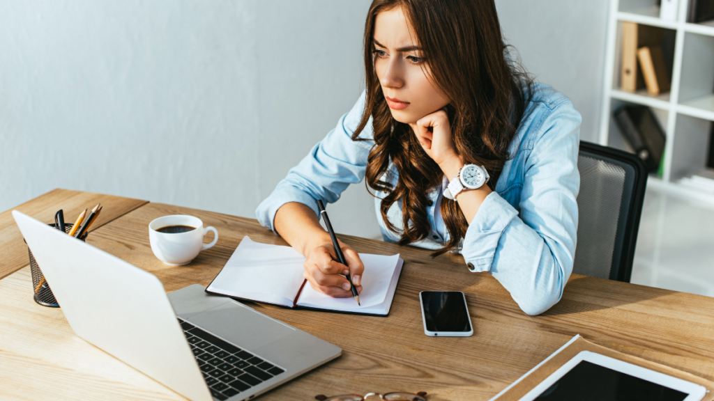 Woman Online Class Computer