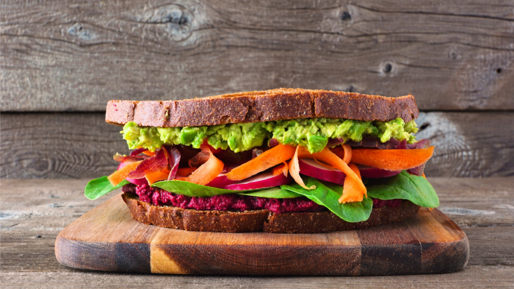 avocado toast with carrots