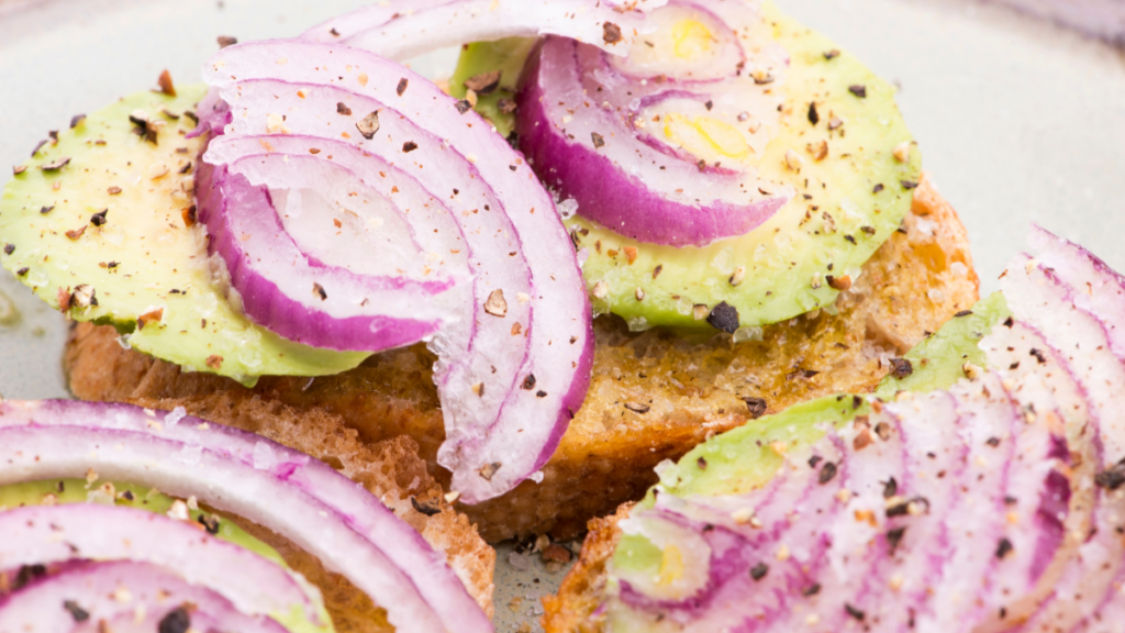 avocado toast with onion 