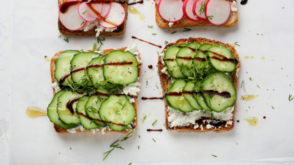 cucumber avocado toast 