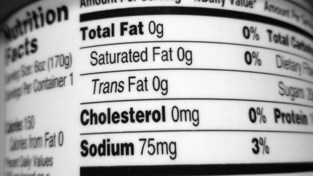 fat free label 