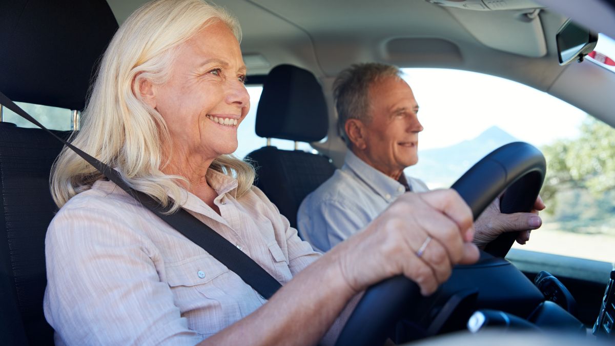 older couple driving