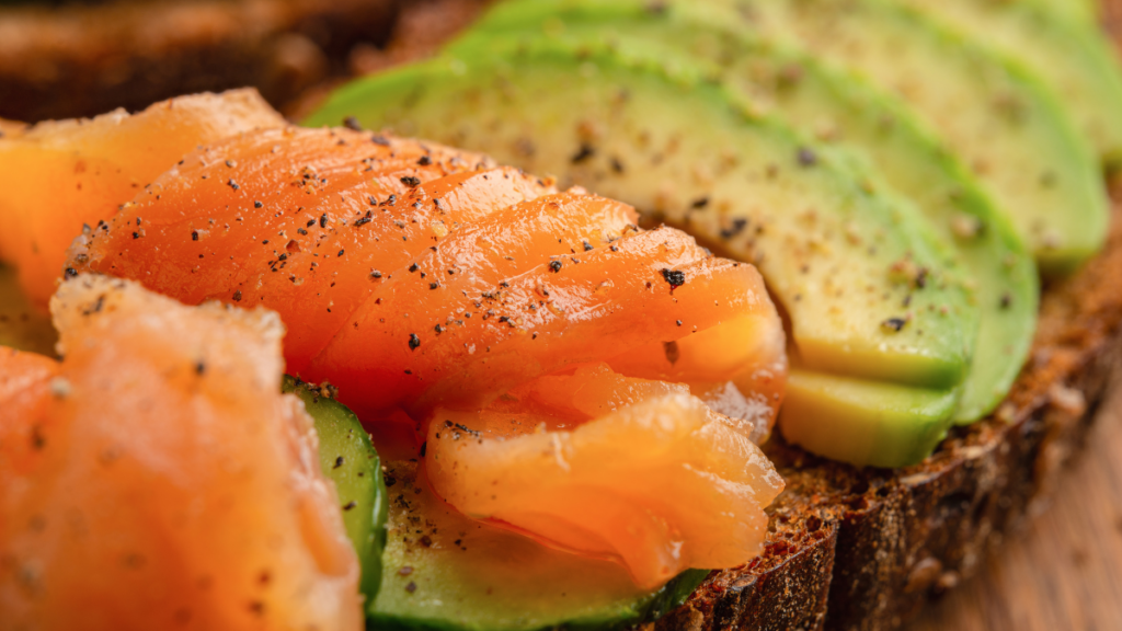 smoke salmon and avocado toast