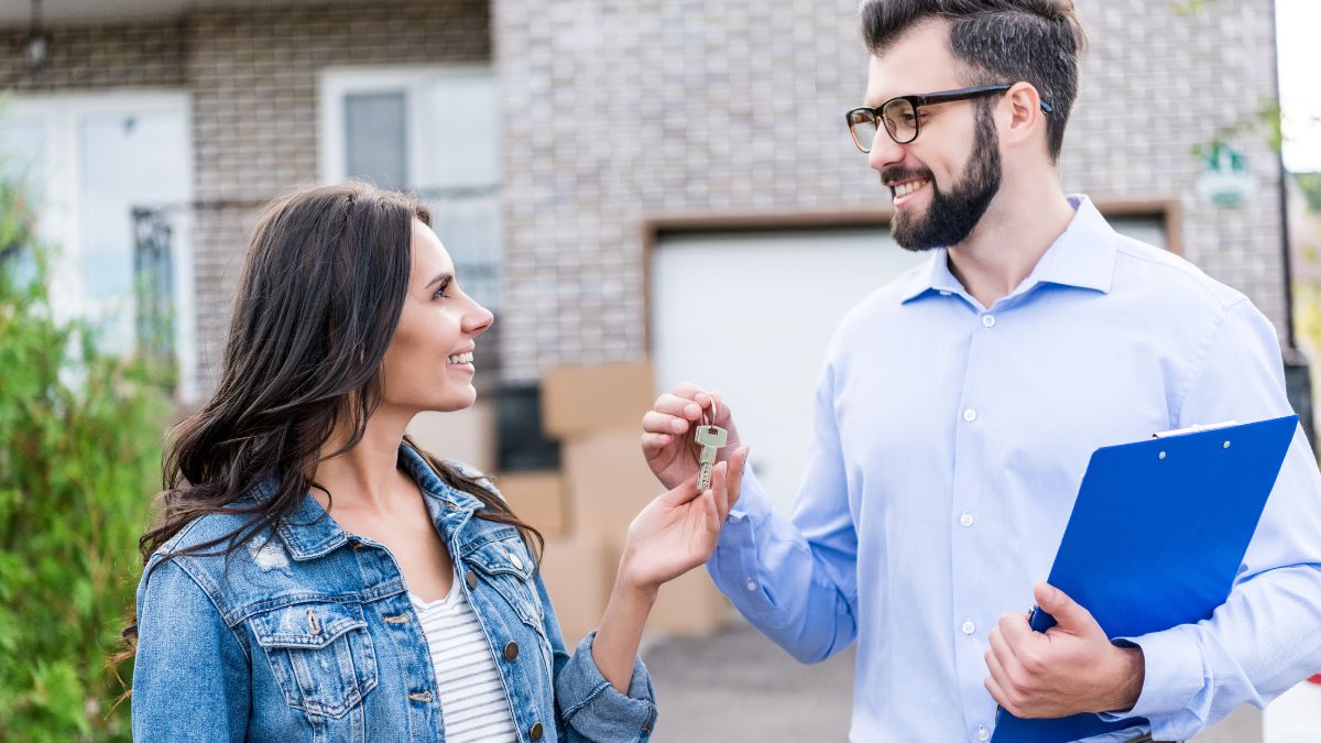 woman buying a house