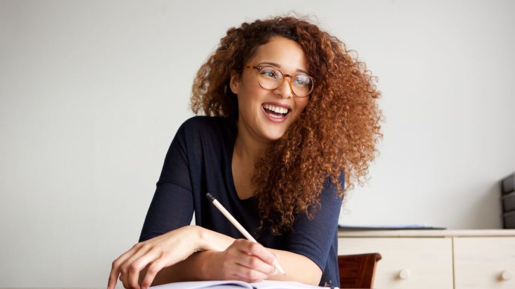 woman writing