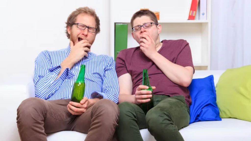 Men Couch Beer