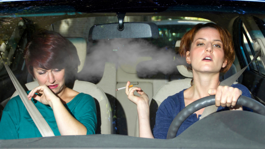 Women Car Smoke