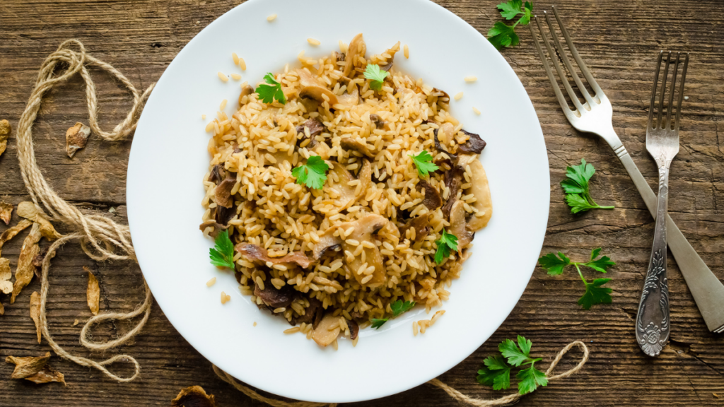 creamy mushroom risotto