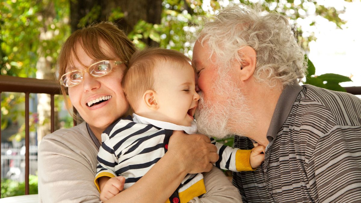 grandparents and baby